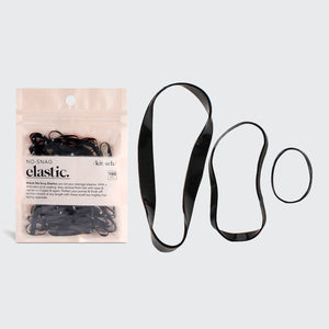 No-Snag Black Elastics 100pc Set