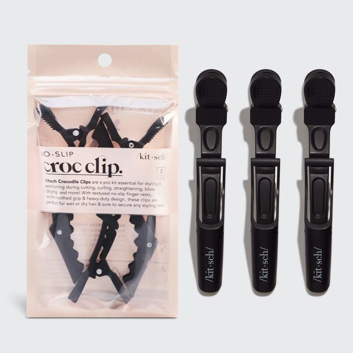 Crocodile Clips 3pc Set - Black