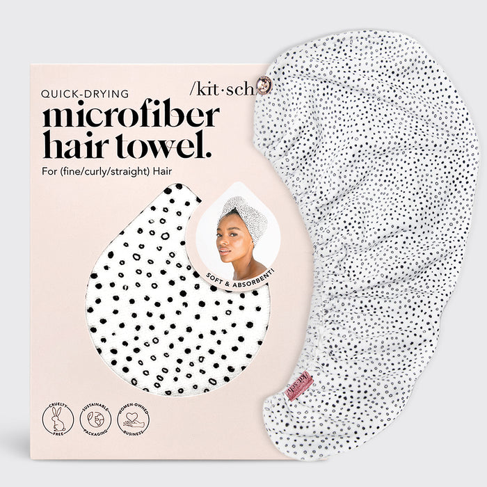 Micro Dot Microfiber Hair Towel