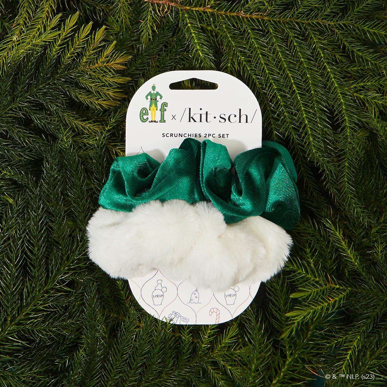 Conjunto de 2 unidades de elf x Kitsch Scrunchies