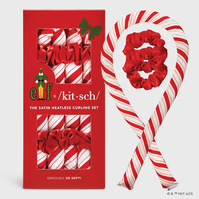 elf x Kitsch Set arricciacapelli satinato senza calore - Candy Cane