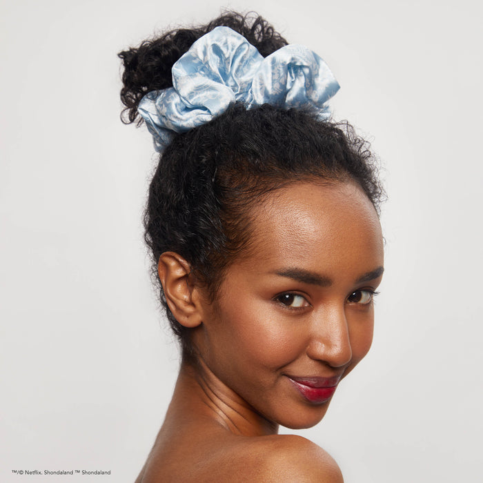 Kitsch x Bridgerton Satin Pillow Scrunchies - Toile De Blue