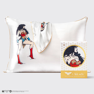 Wonder Woman x Kitsch Satin Kopfkissenbezug - Believe In Wonder