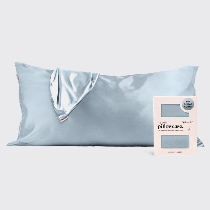 King Satin Pillowcase - Haze Blue