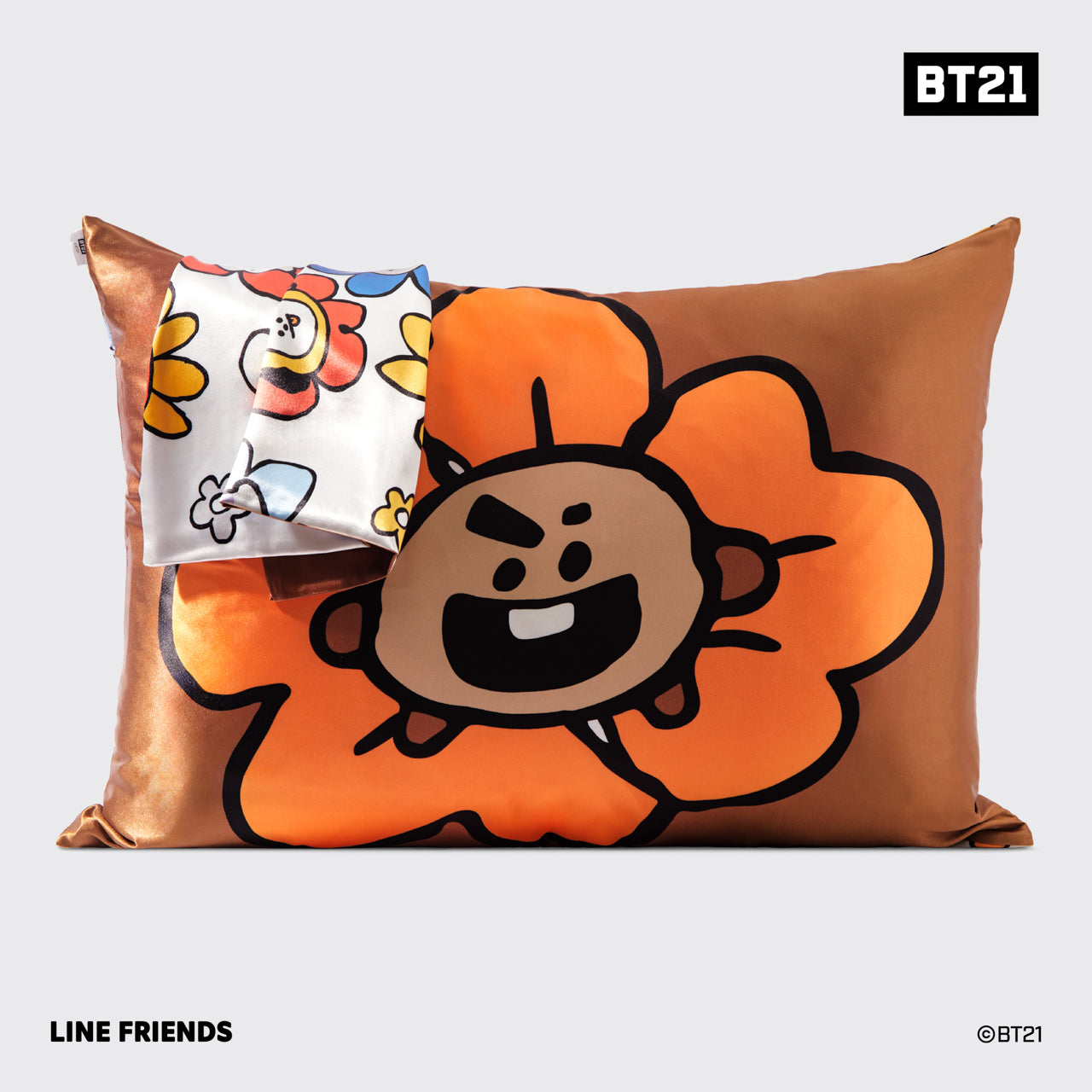 Fronha de cetim BT21 encontra Kitsch - SHOOKY