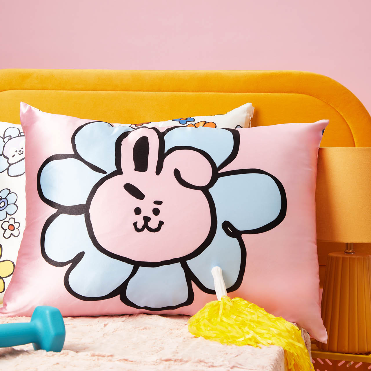 BT21 trifft Kitsch Satin-Kissenbezug - COOKY