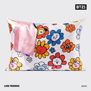 BT21 meets Kitsch Funda de almohada de satén - COOKY