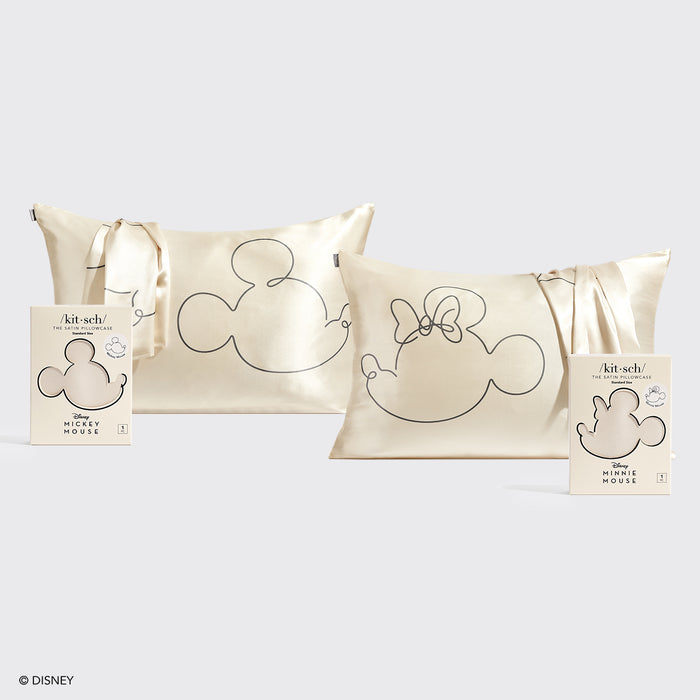 Kitsch x Mickey and Minnie Pillowcase Bundle - Cream