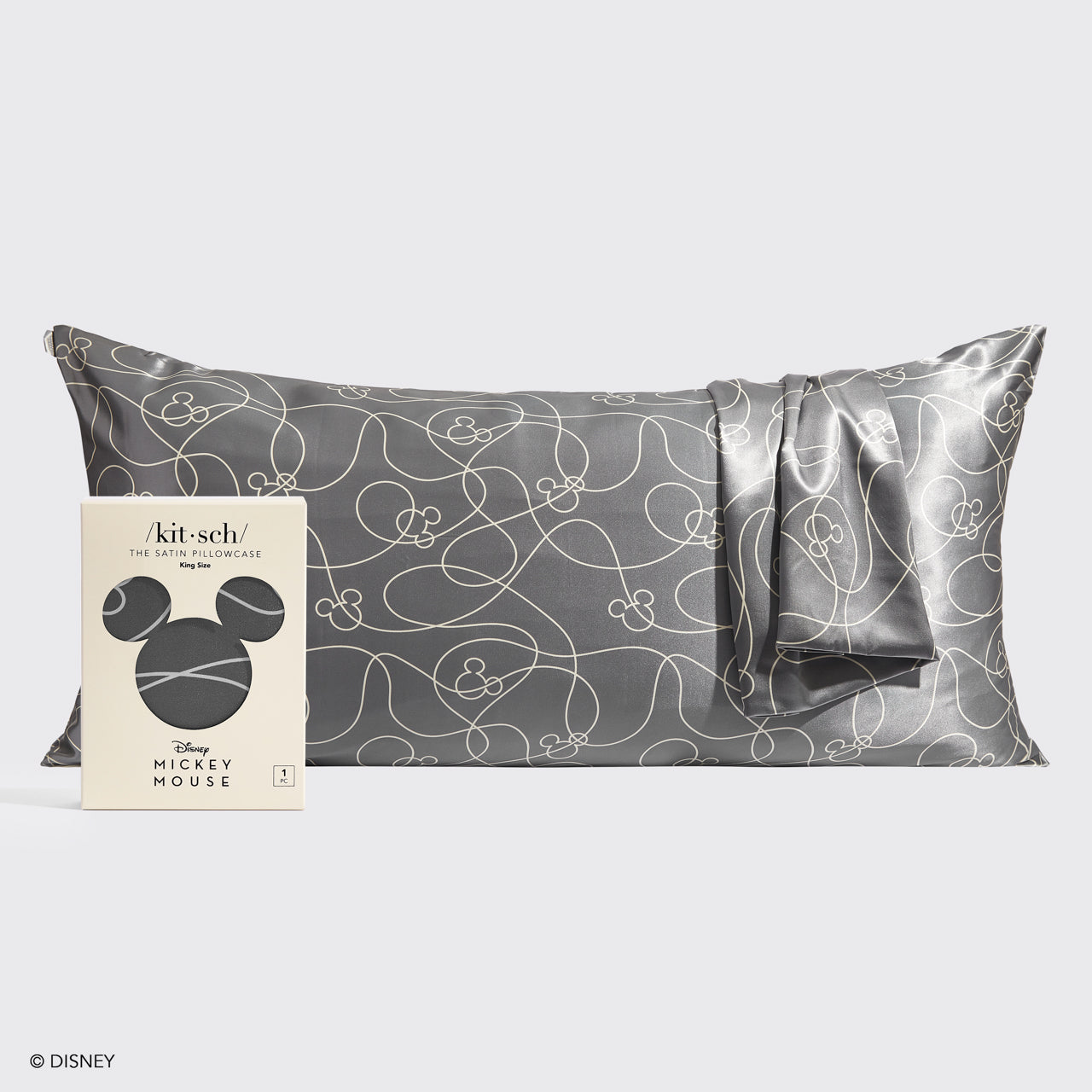 Kitsch x Mickey and Minnie Satin King Pillowcase - Mickey Maze