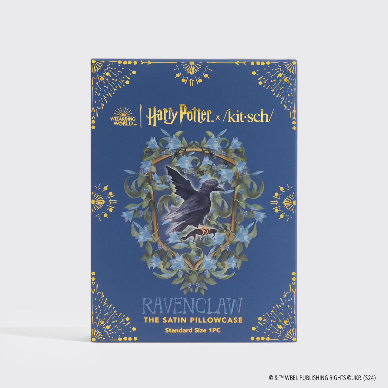 Harry Potter x Kitsch Satin-Kissenbezug Standard - Ravenclaw