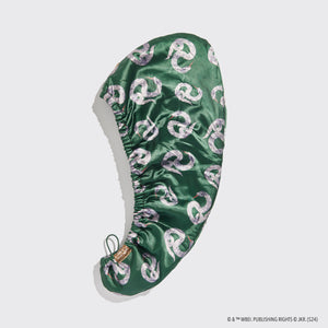 Harry Potter x Kitsch Haarhandtuch mit Satinüberzug – Slytherin