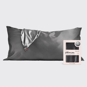 Funda de almohada Satin King - Charcoal