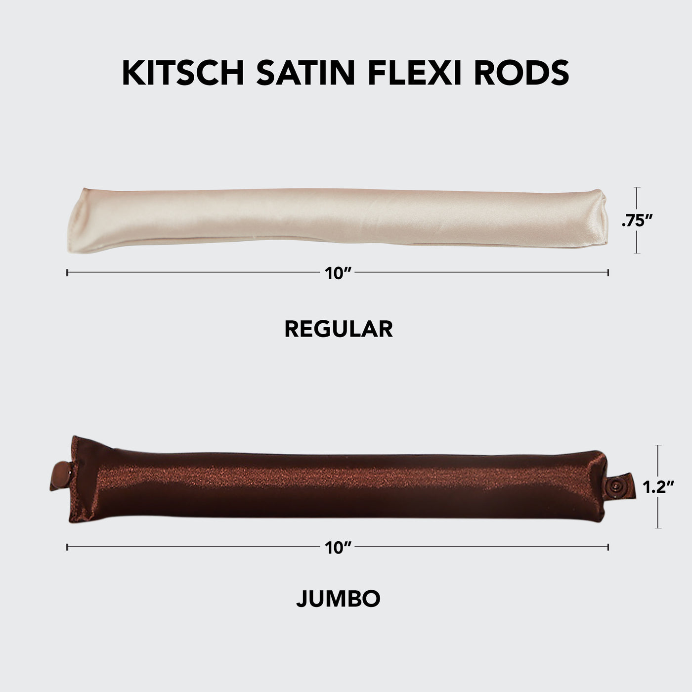 Rosewood Satin Jumbo Flexi Rods 4pc Set