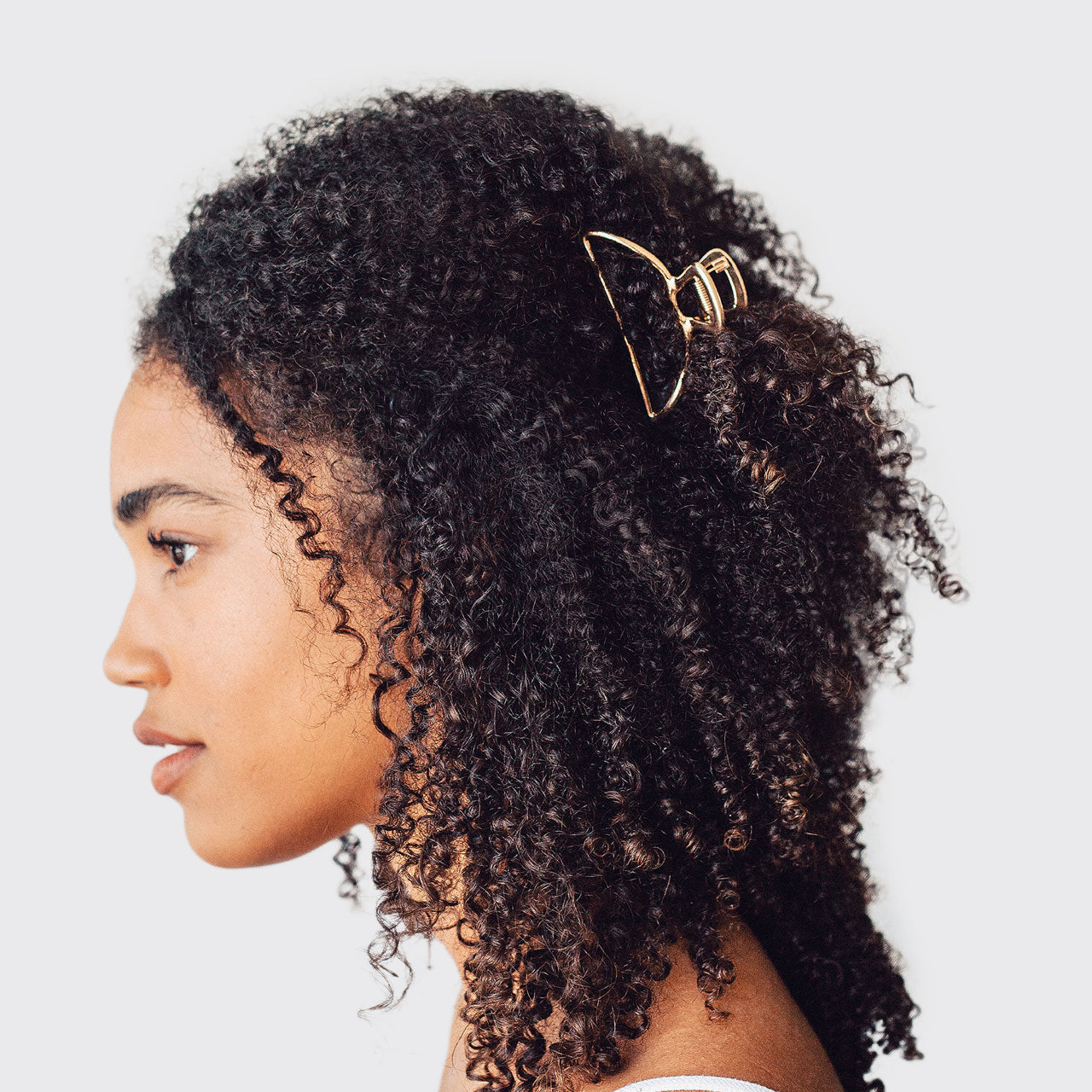 Open Shape Claw Clip - Gold